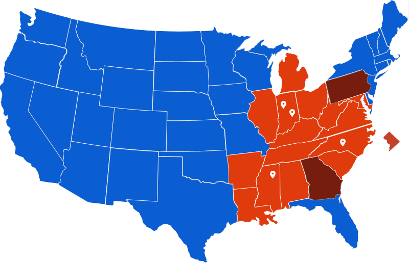 murrow's service map